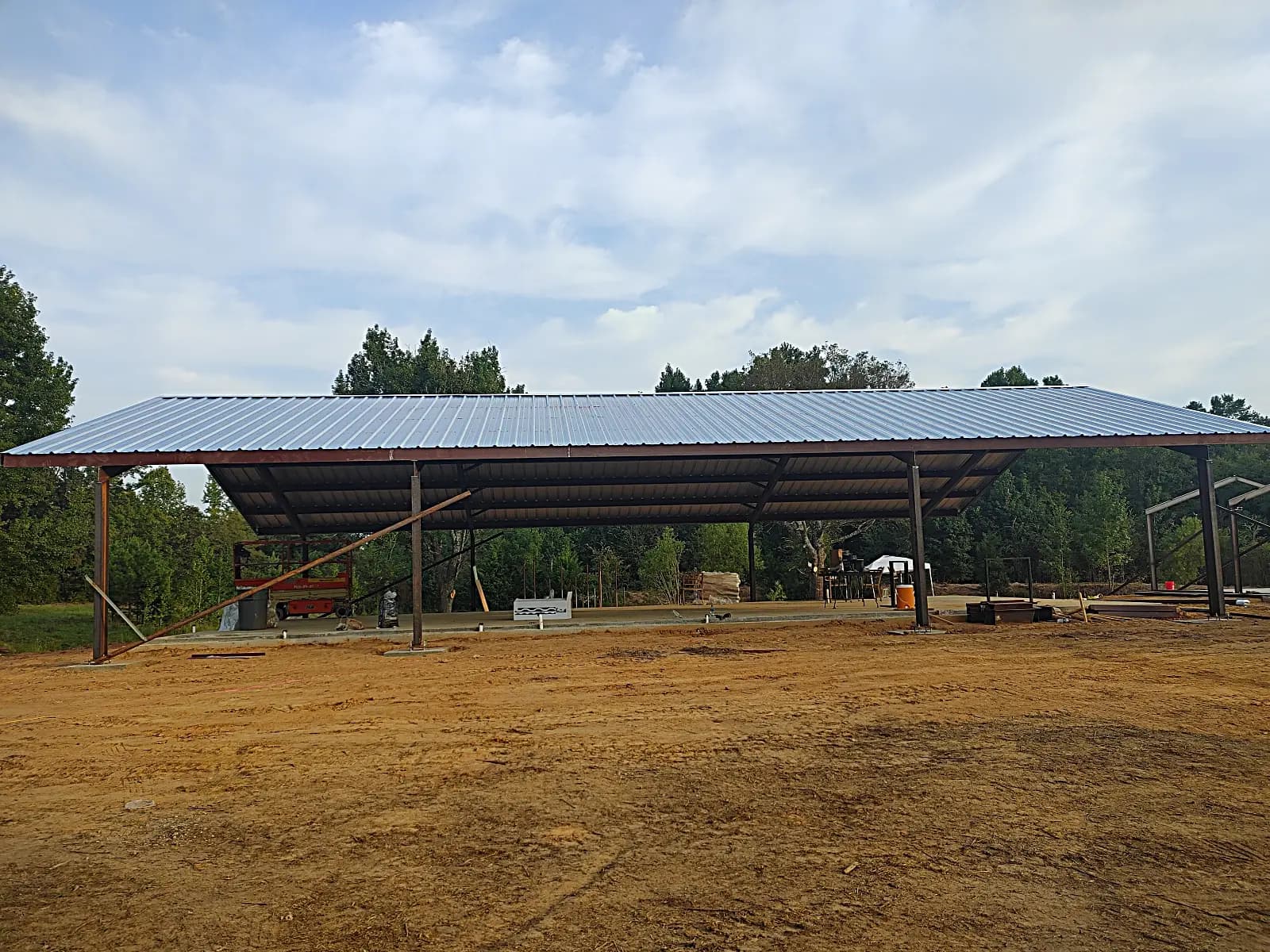 Standard scale metal building exterior view