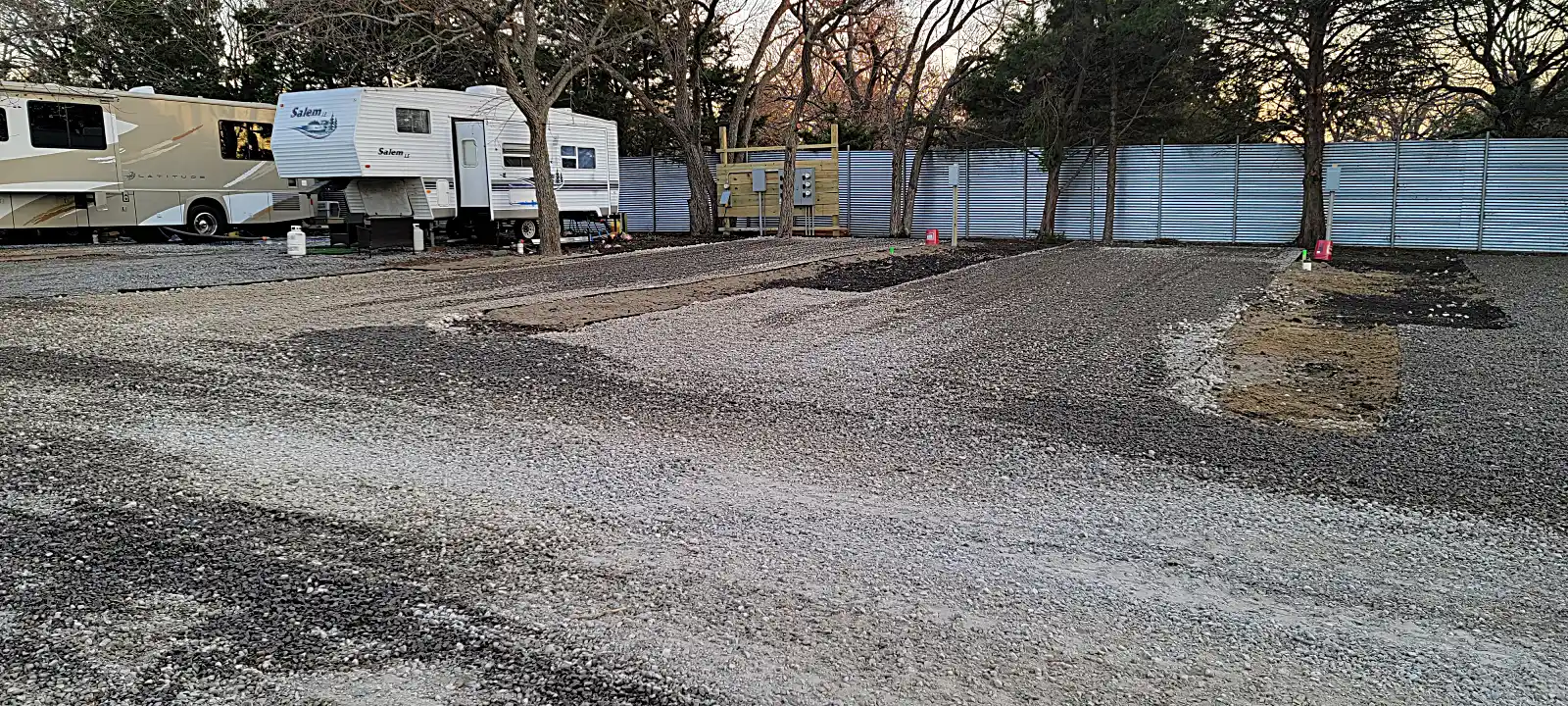 Preparing infrastructure pathways alongside pads