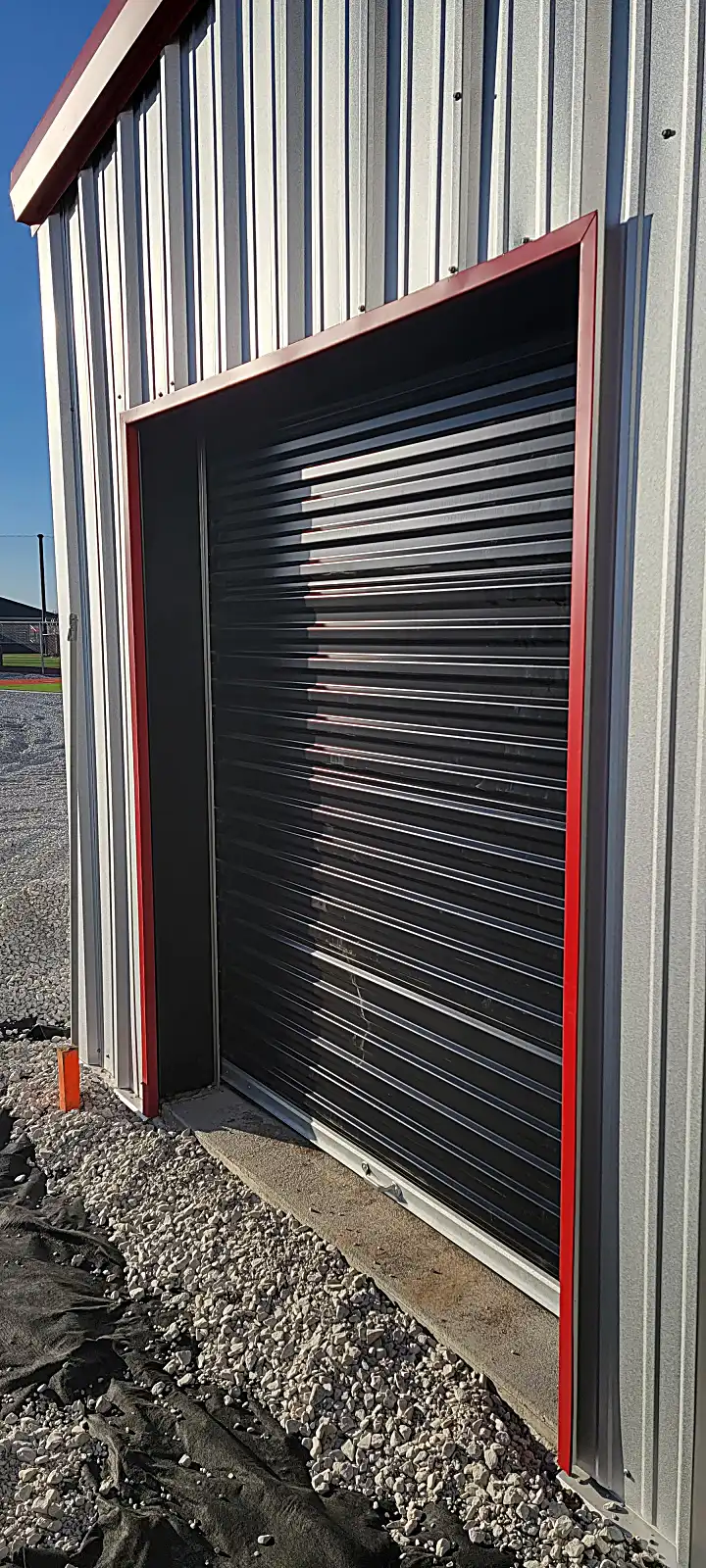 Site prep and grading for football field metal building