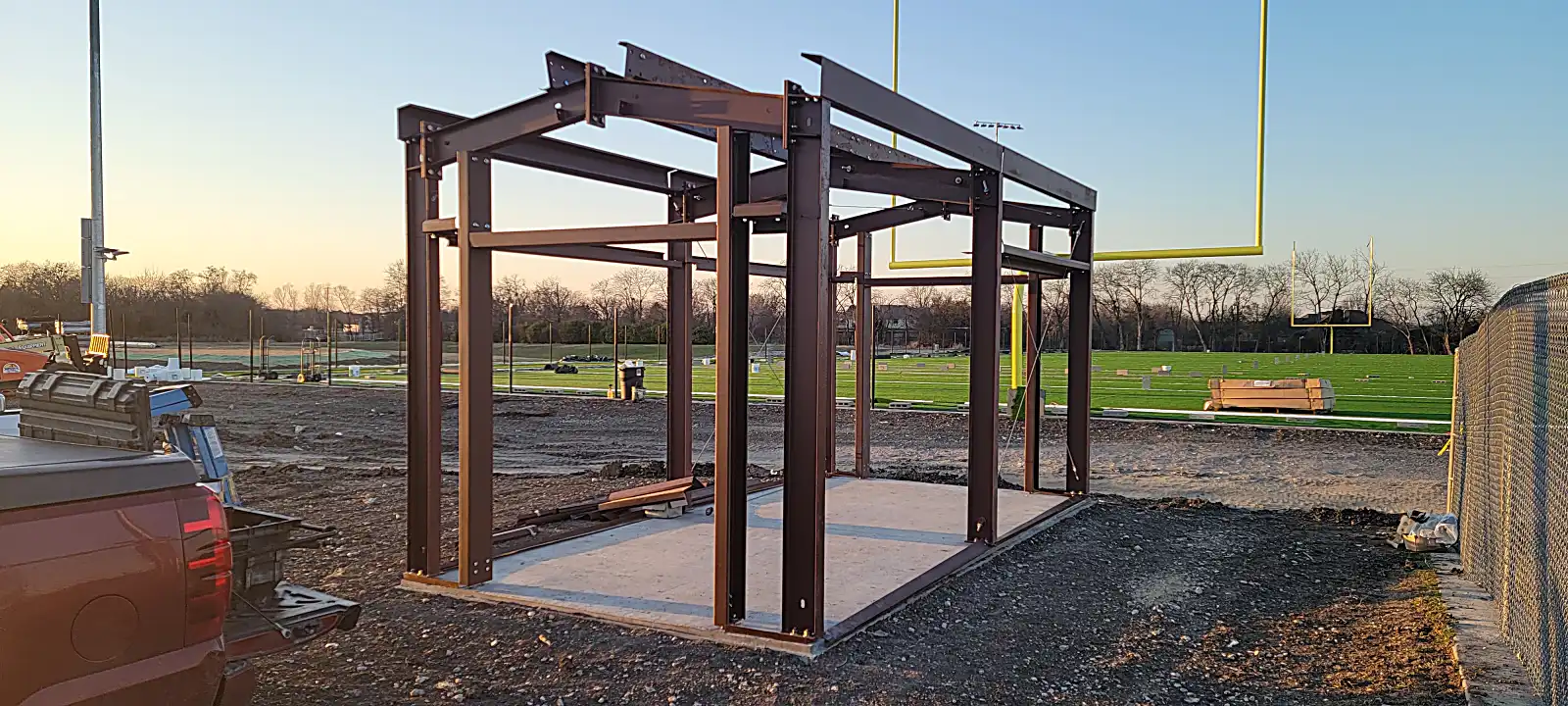 Metal wall sheeting installation