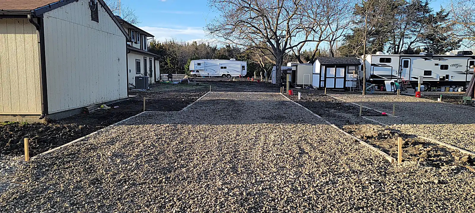 Concrete pouring and final driveway touches