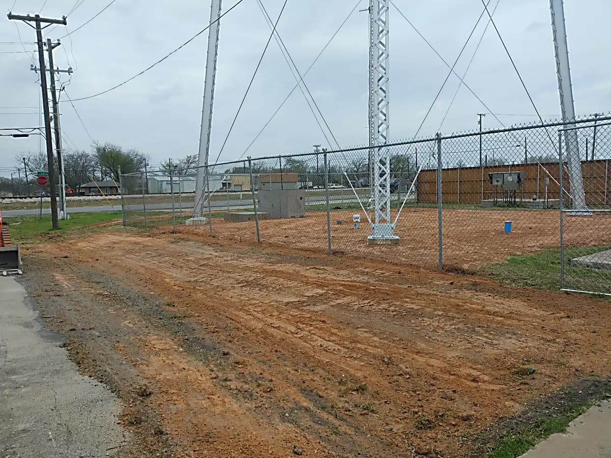 Freshly graded clear dirt site ready for building