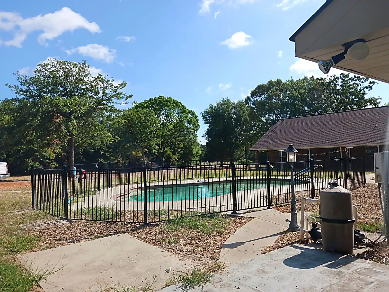 Custom welded pool fencing enclosure