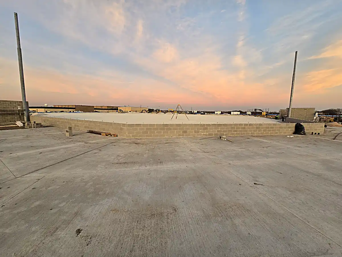 Vertical profile of dugout exterior