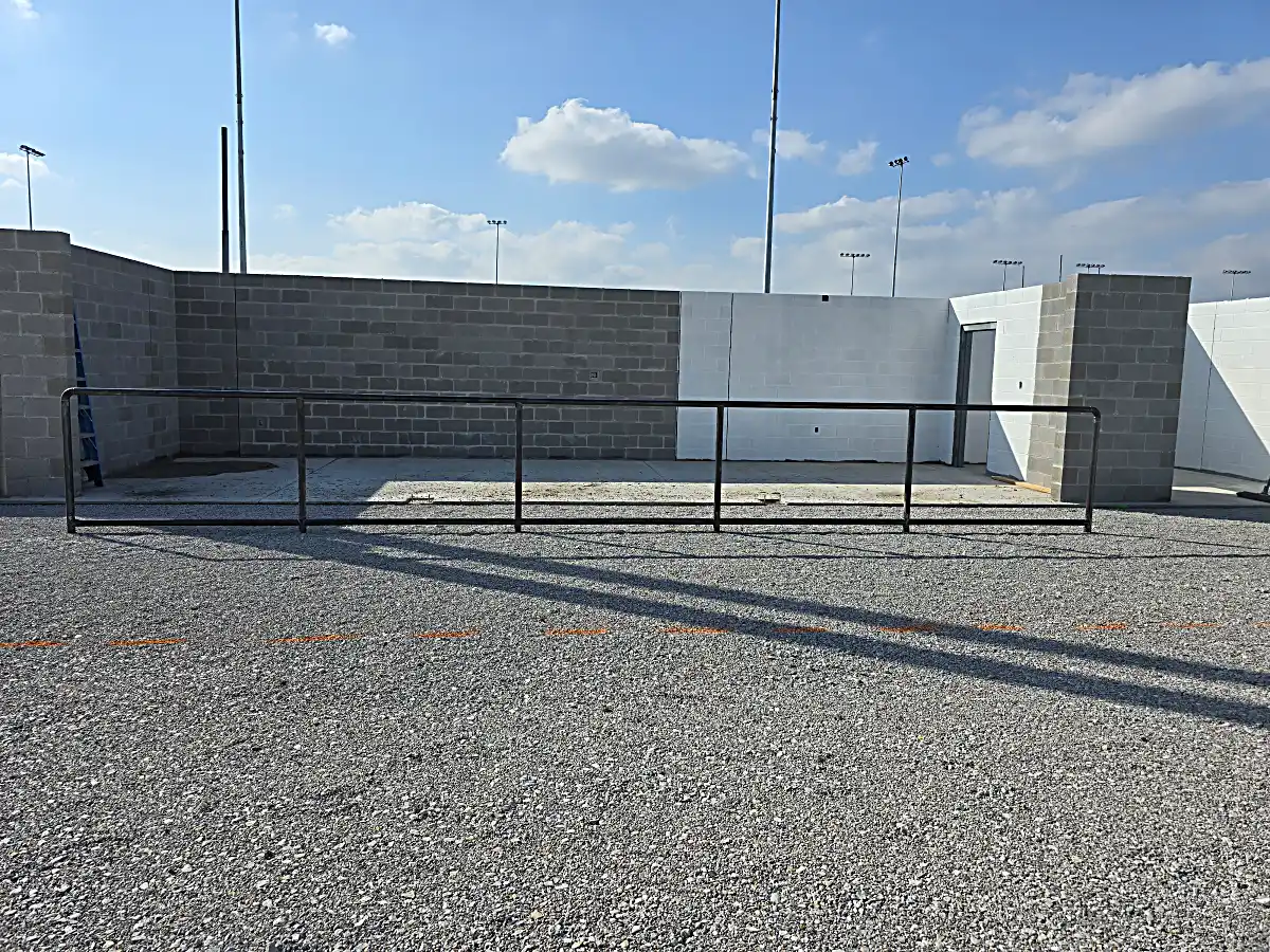 View from inside the completed dugout structure