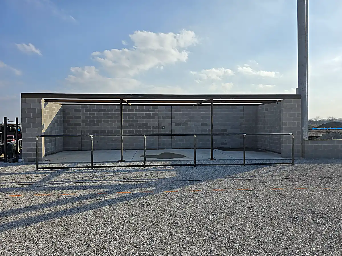 Concrete slab for dugout seating area