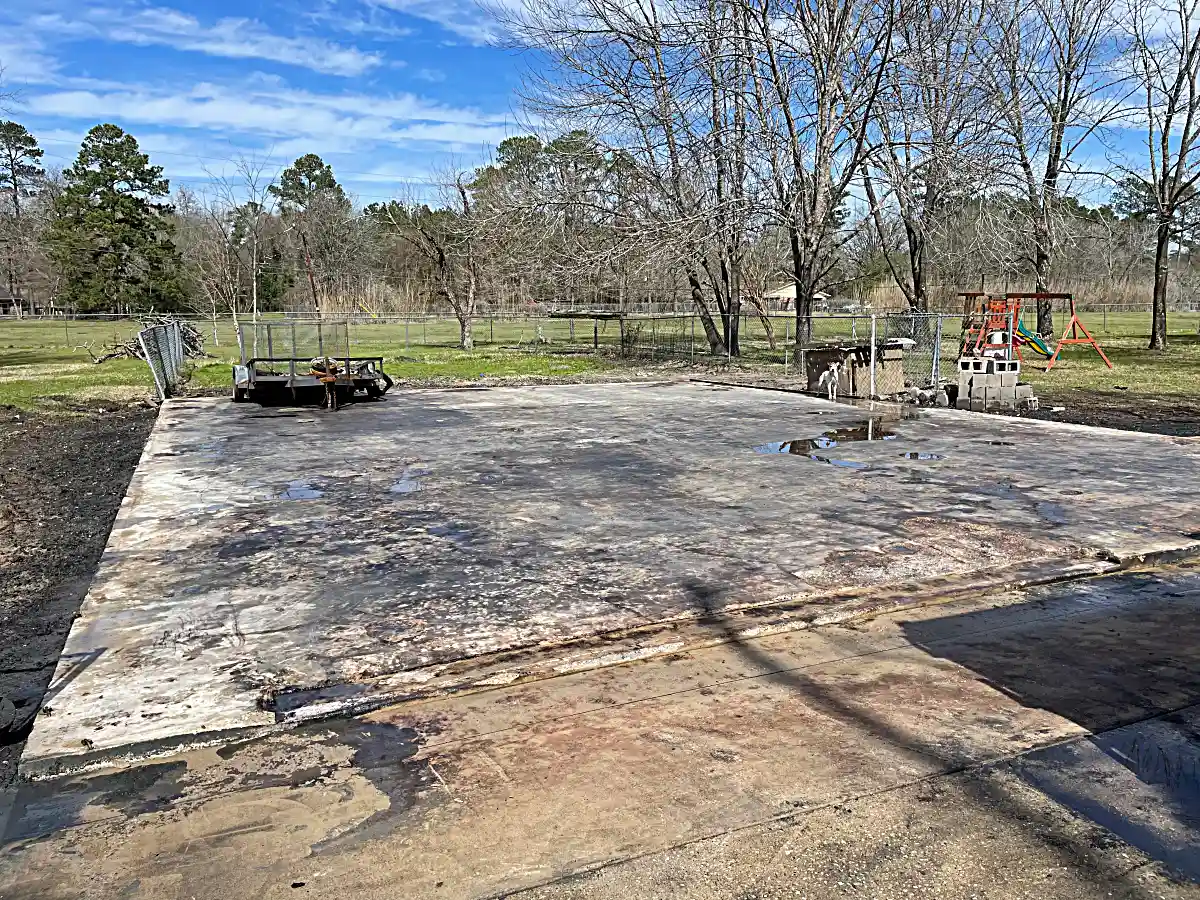 Machine operations during burned building cleanup