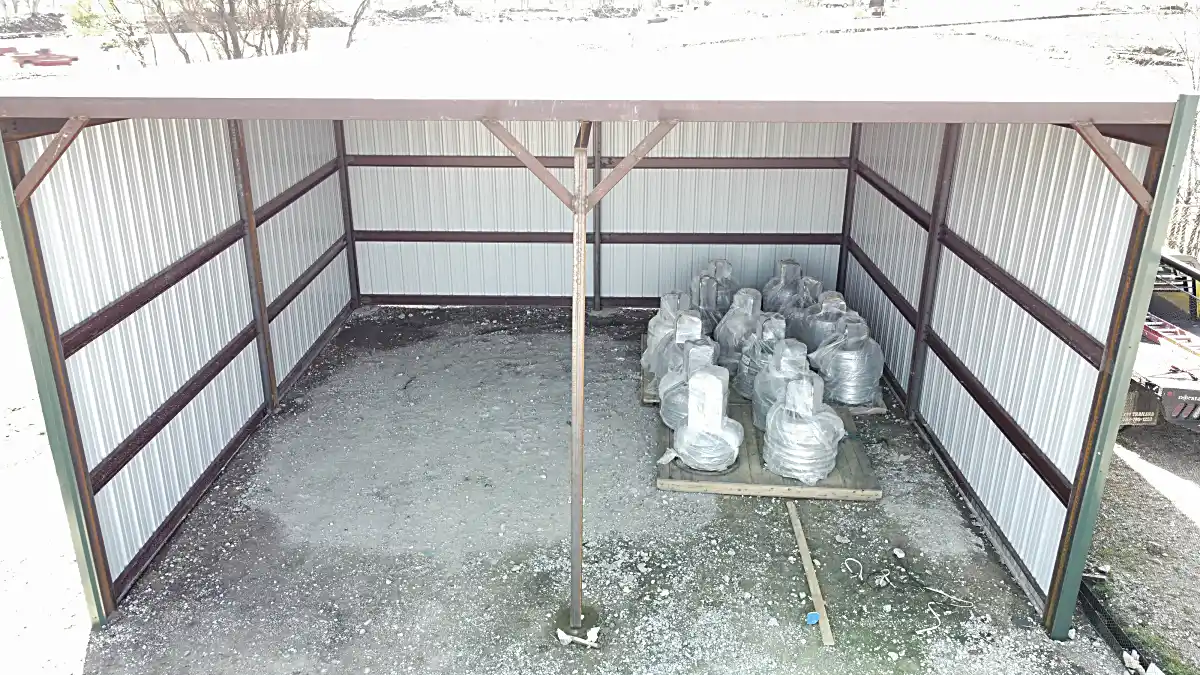 Interior perspective of completed frame and flooring