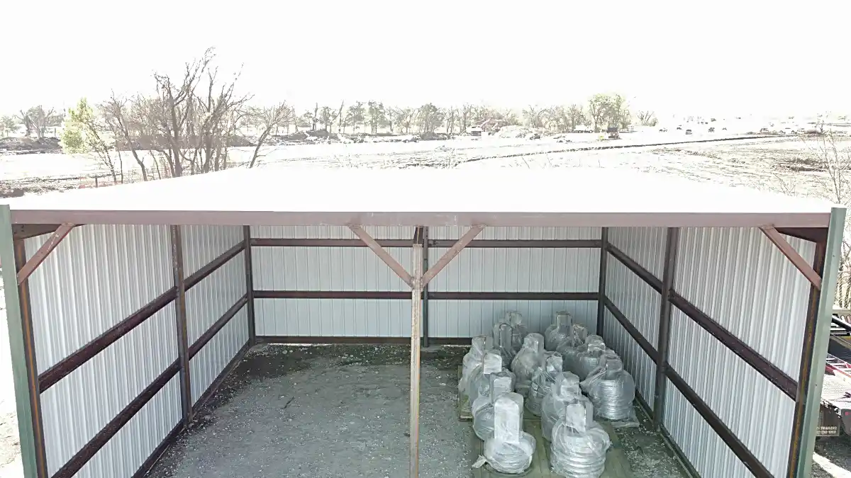 Final interior shot of the weather-sealed commercial structure